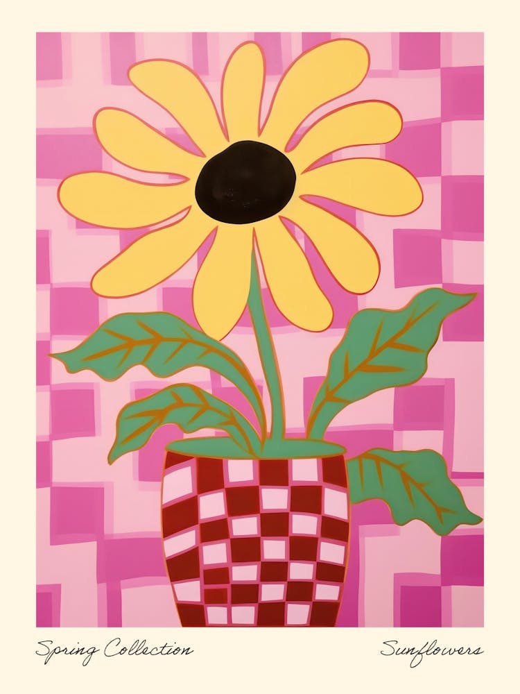 Spring Collection Sunflowers Flower Vase 1