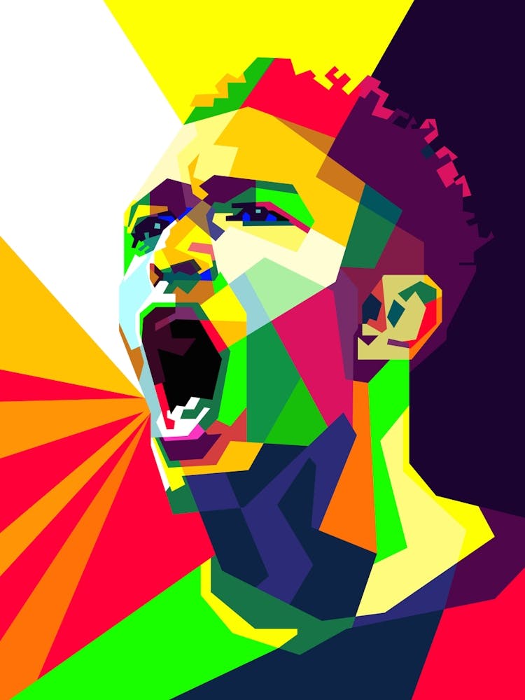 Jude Bellingham English Football Pop Art WPAP