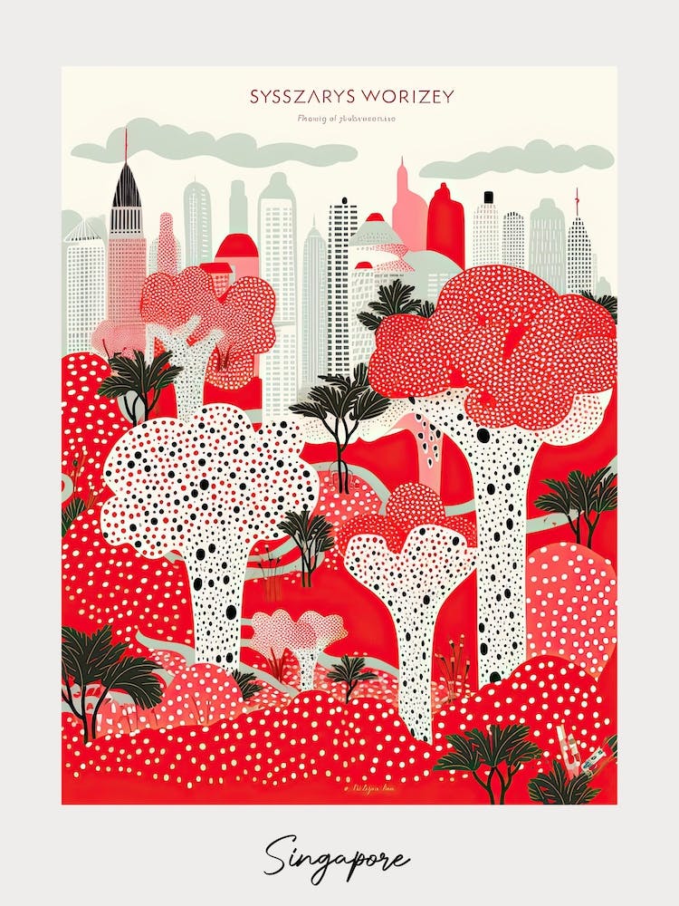 Poster Of Singapore, Illustration In The Style Of Pop Art 4