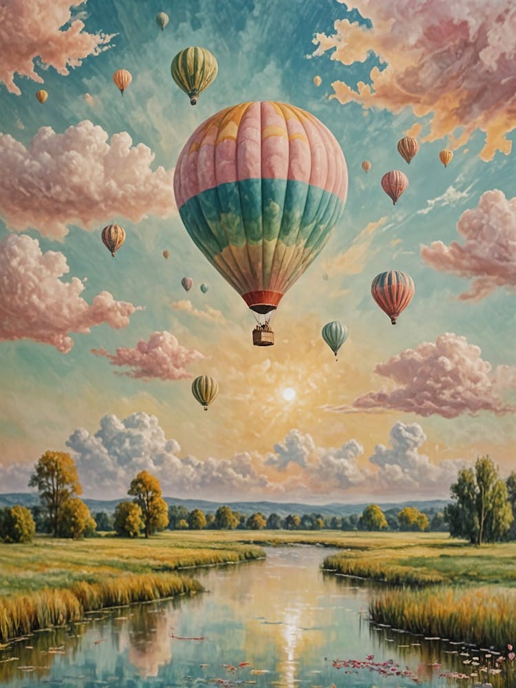 Ballons à air chaud pastel n°2