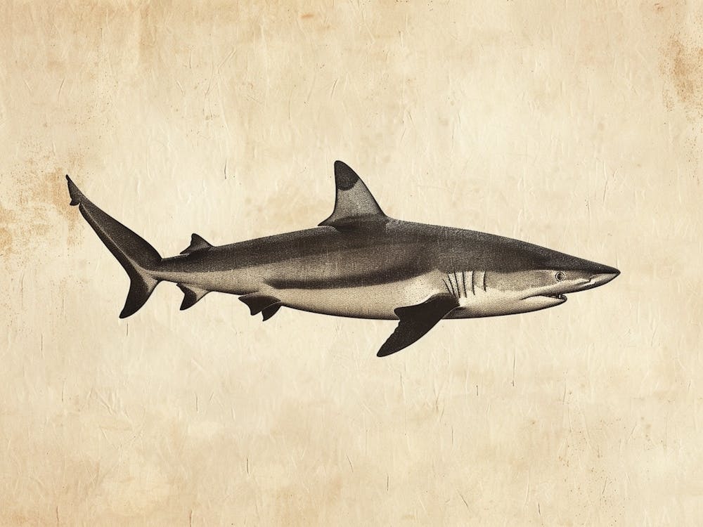Lemon Shark Silhouette 3