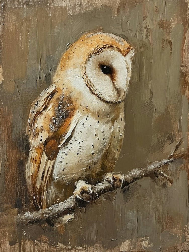 Oriental Bay Owl Painting 3