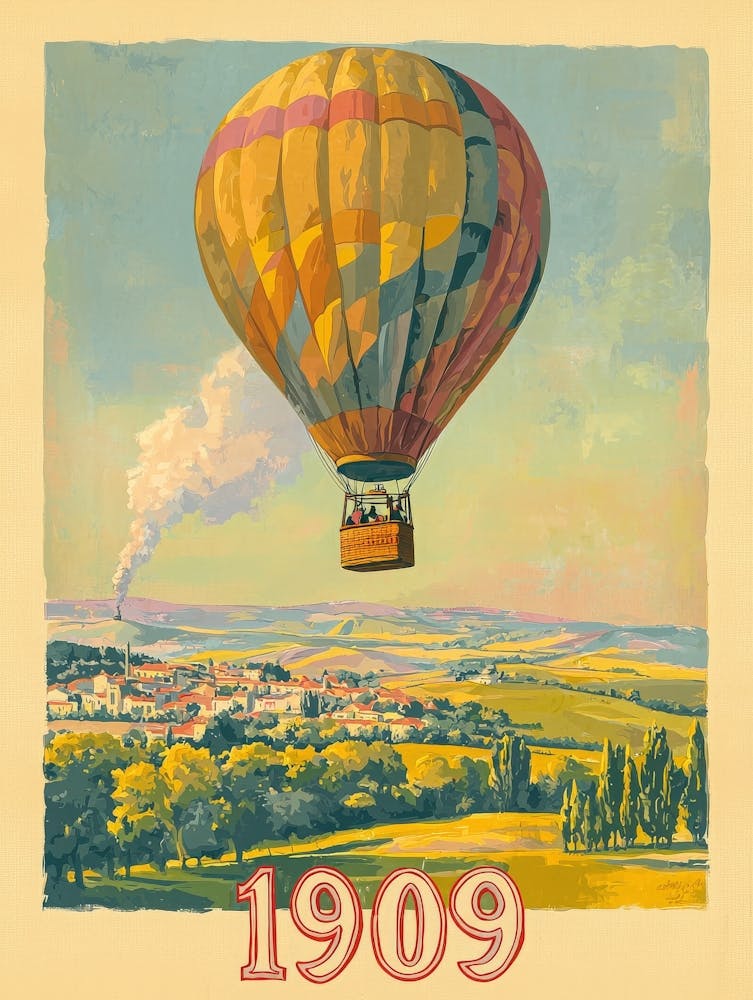 Aihrgdesign A Vintage Travel Poster Of A Hot Air Balloon Floa Da9e3d09 7693 4f40 Ba70 8e6526cbb0e3 0