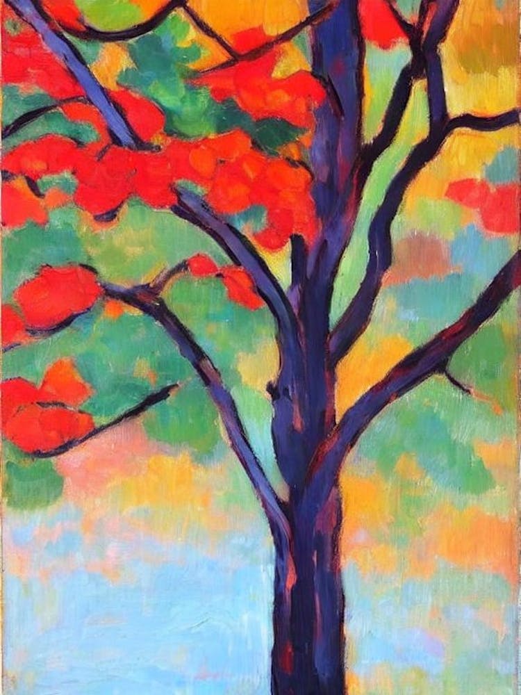 Pitch Pine tree Abstract Block Colour