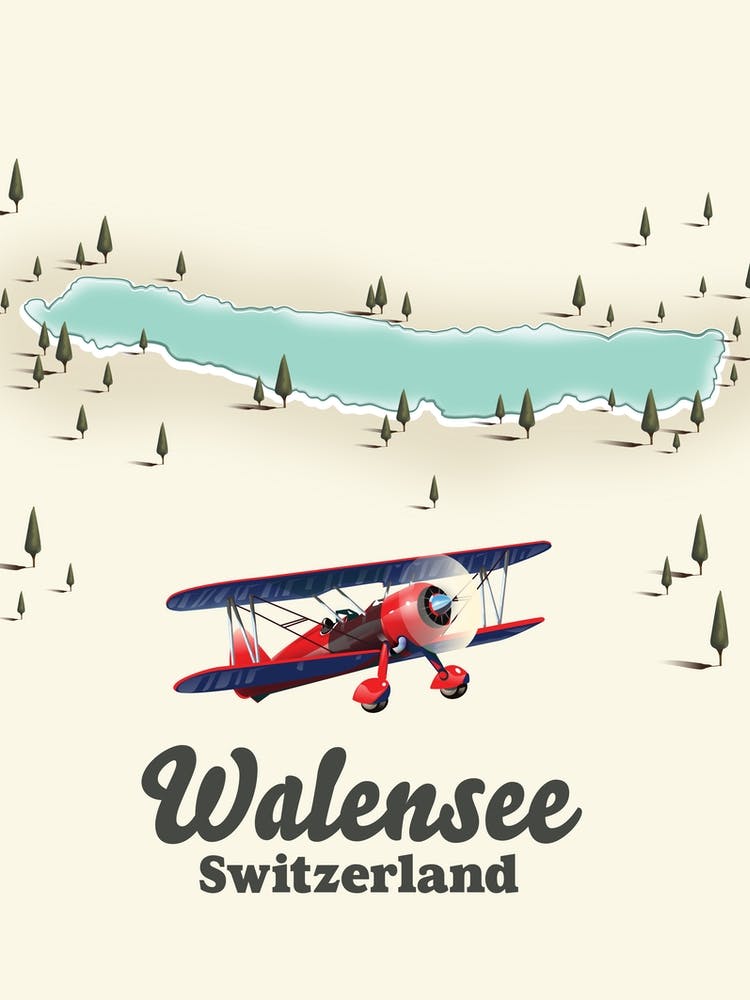 Walensee Lake Switzerland Map