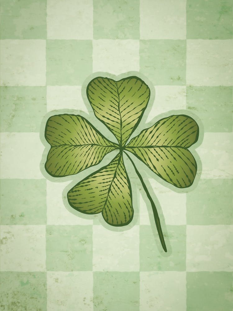 Vintage lucky Four Leaf Clover