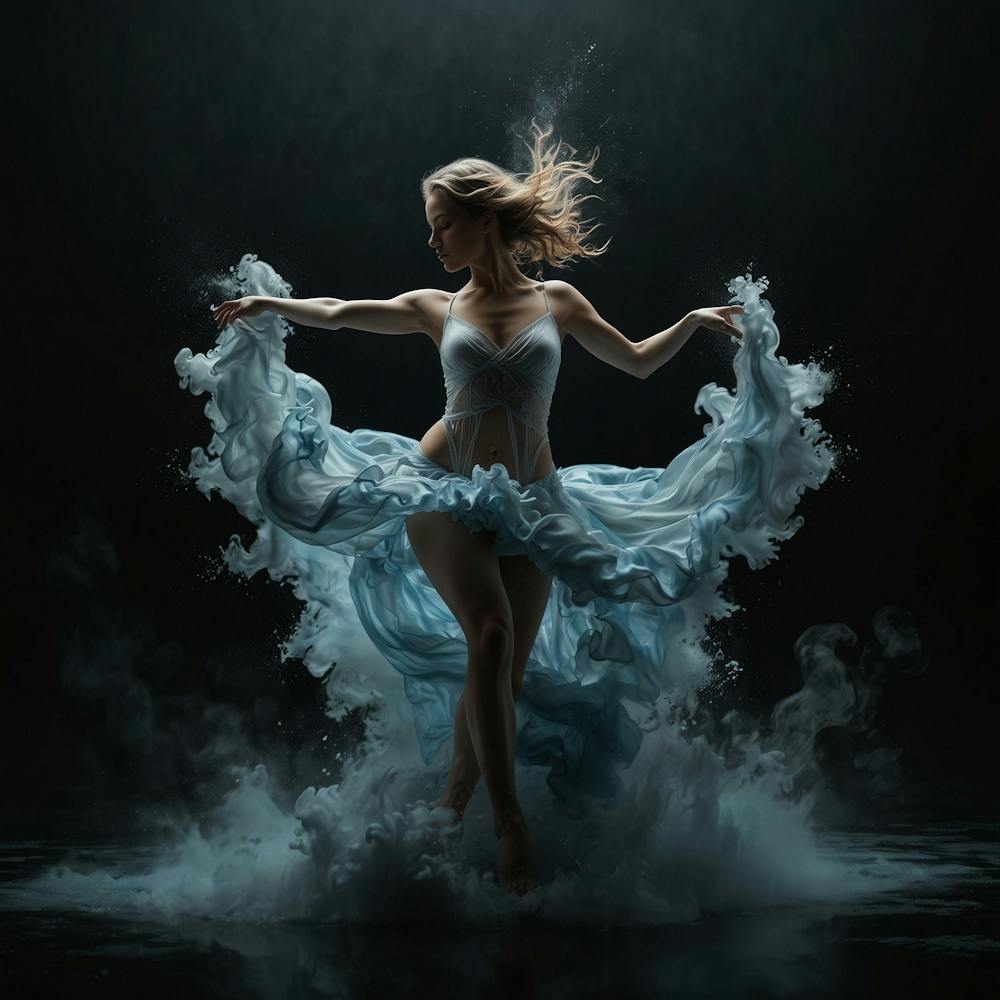 Dancer In Blue Dress