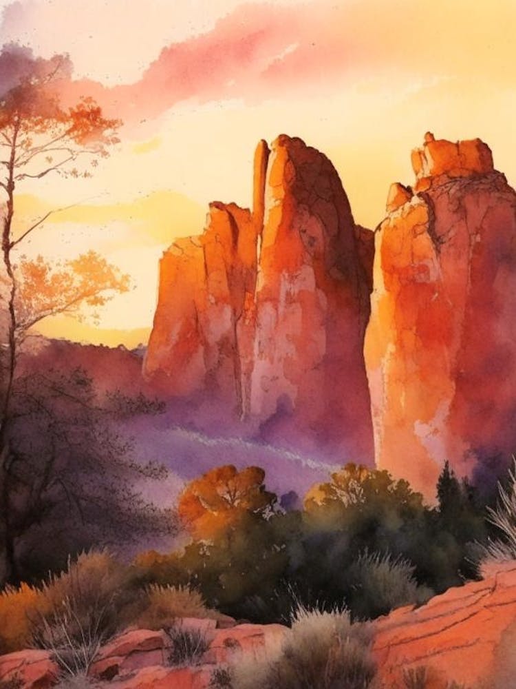 Garden Of The Gods Watercolour 4