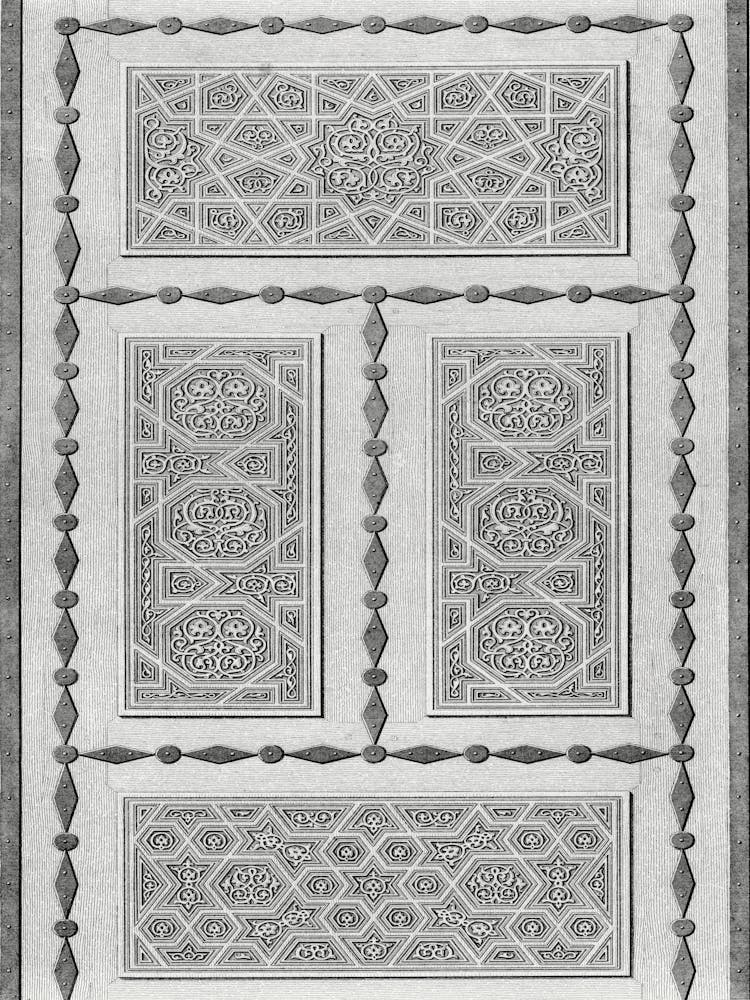 Arabic Art Pattern, Emile Prisses D’Avennes, La Decoration Arabe Digitally Enhanced Lithograph From Own11