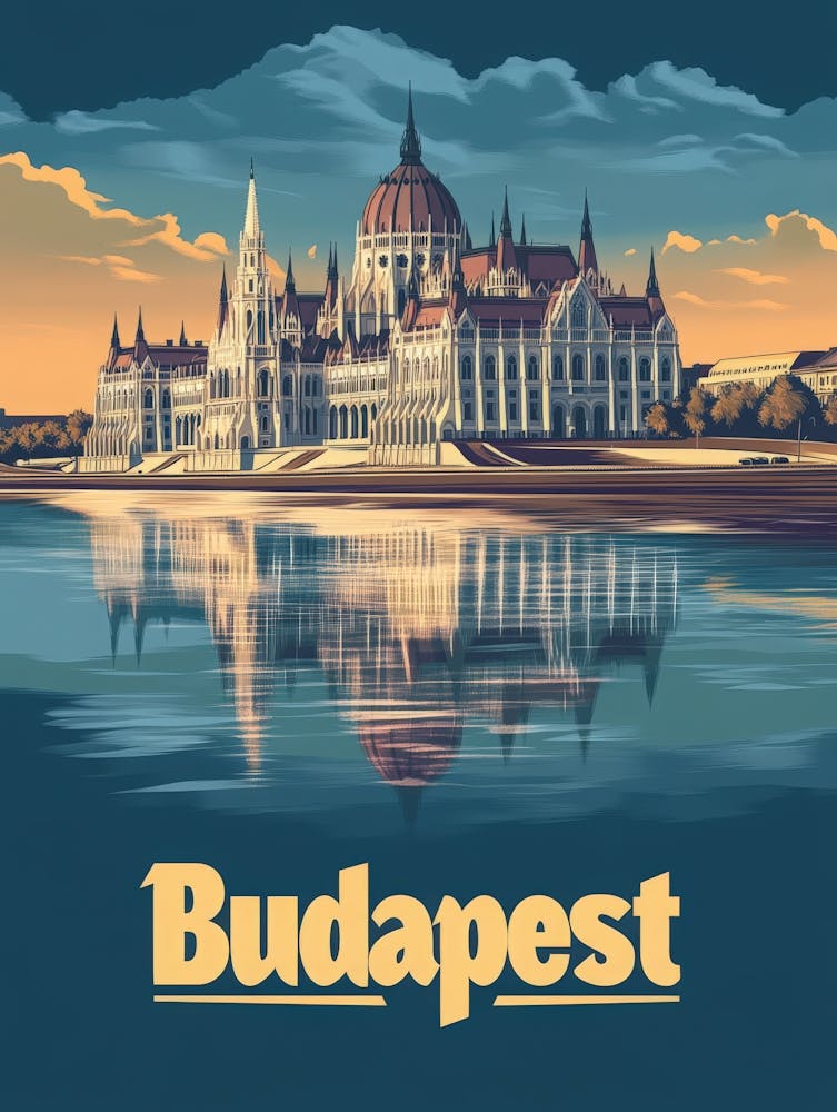Aihrgdesign A Classic 1960s Travel Poster For Budapest 1