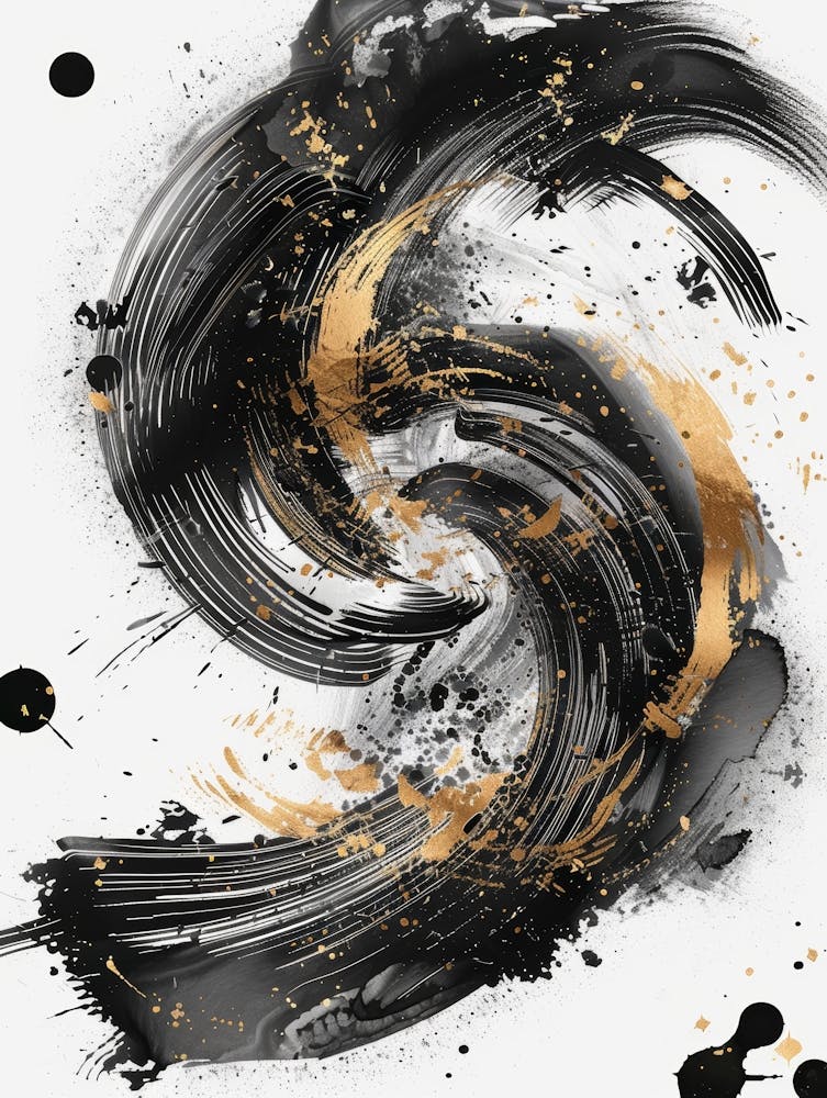 Black And Gold Canvas Print 28