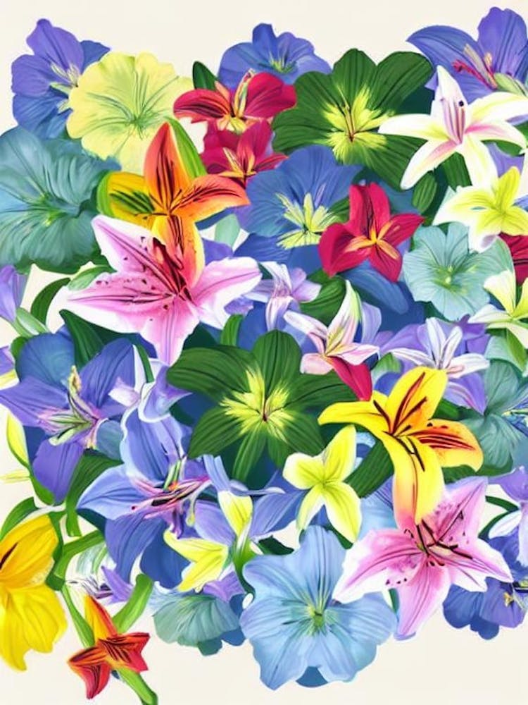 Fleur Colorée Moderne de Lys
