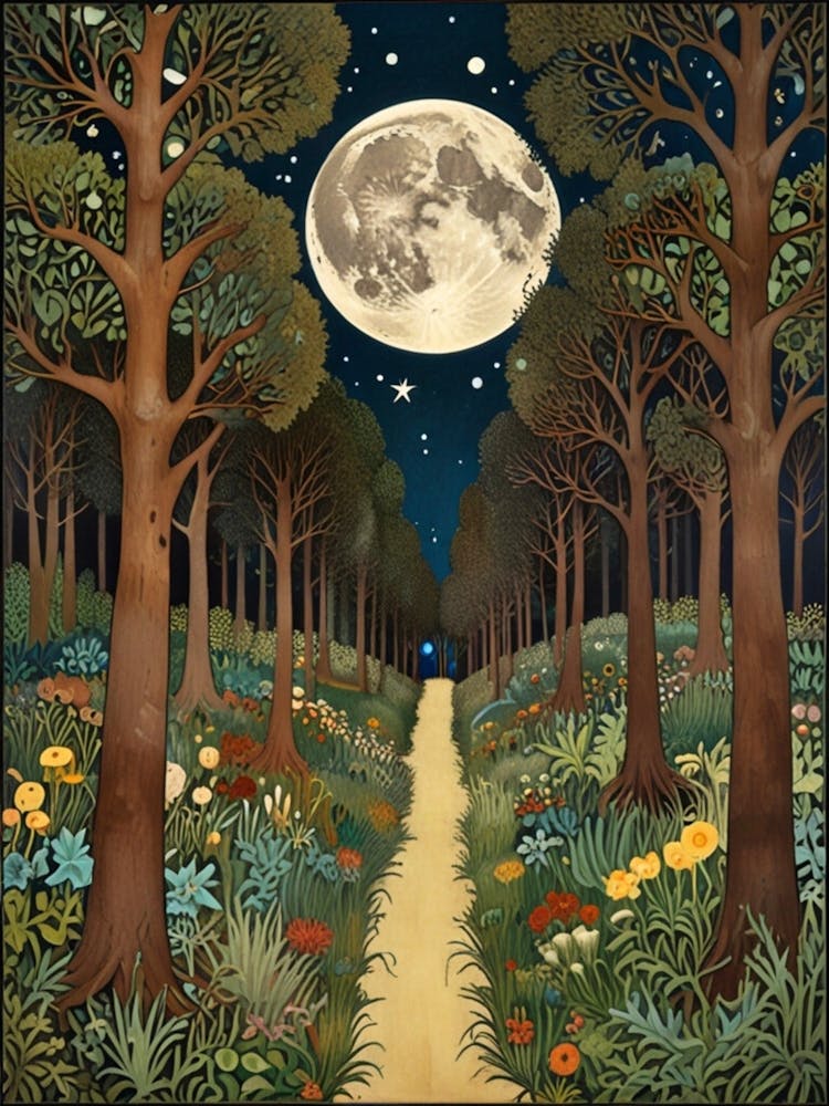 William Morris Moonlight Path 3