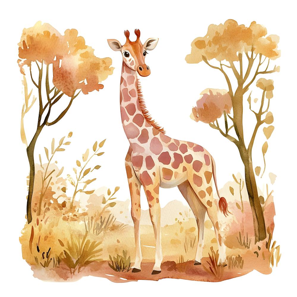 Girafe à l&#39;aquarelle