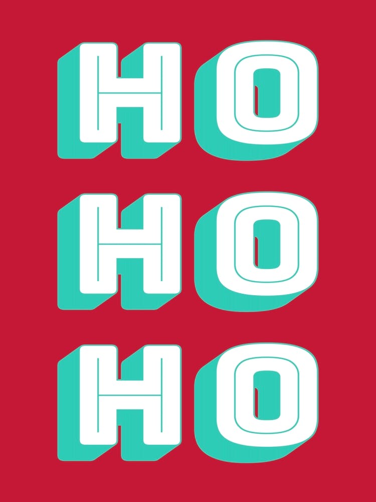 Ho Ho Ho Red and Green Christmas