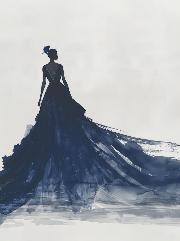 Woman In A Blue Dress