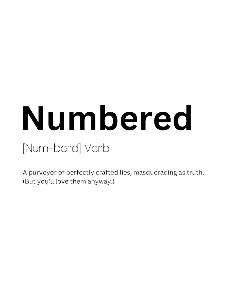 Numbered Definition Meaning 1