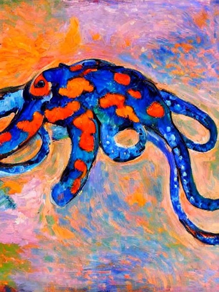 Blue Ringed Octopus Matisse Inspired