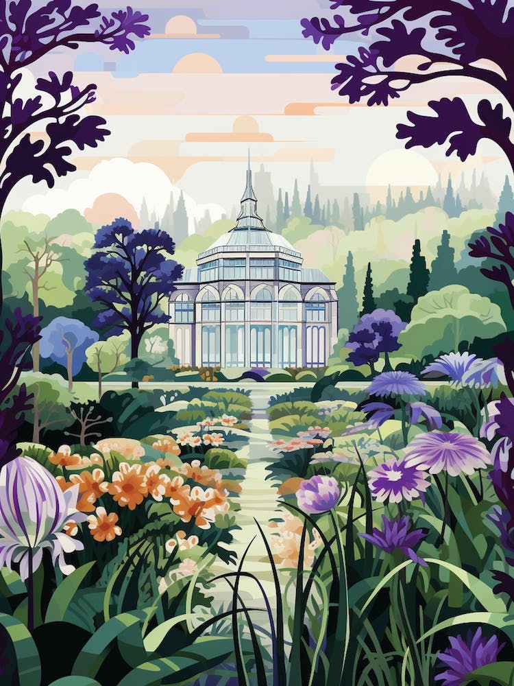 Alnwick Garden United Kingdom Modern Illustration 2