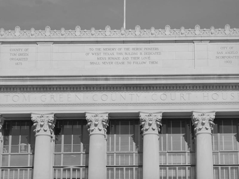 Detail Of Courthouse, Tom Green County, San Angelo, Texas By Russell Lee
