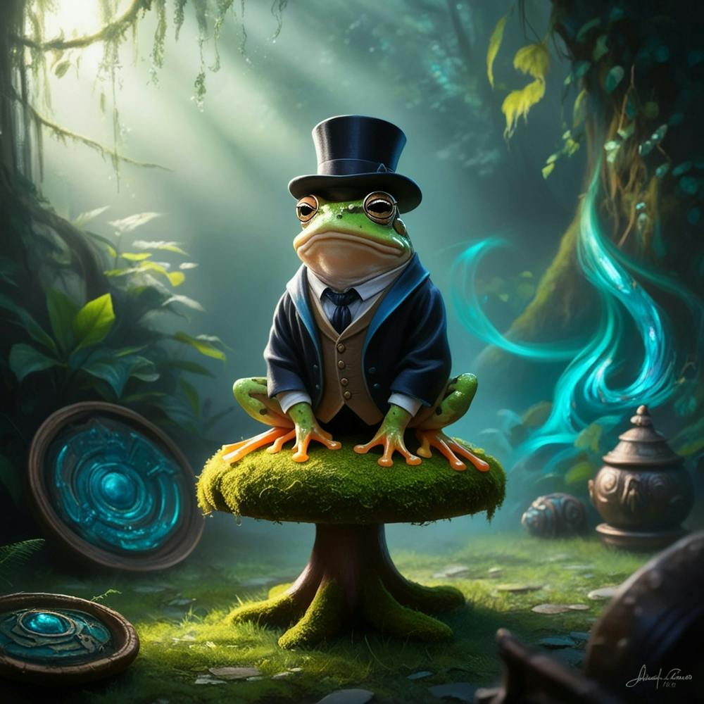Frog In Top Hat