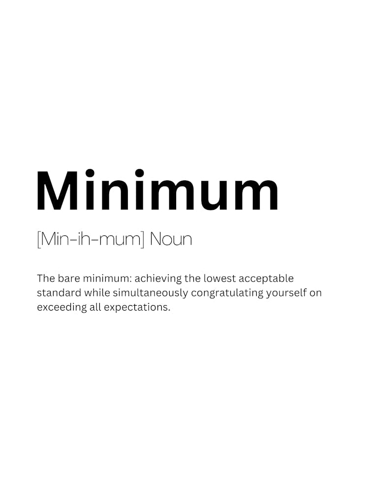 Minimum Definition Meaning 1