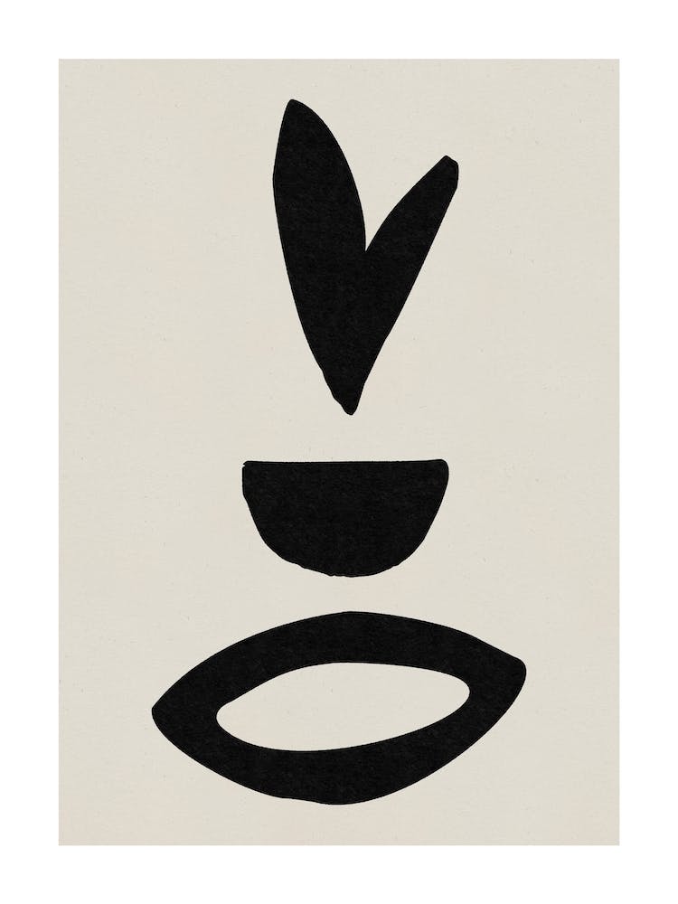 Black ink minimal abstract