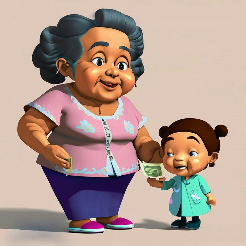 Old Lady And Little Girl