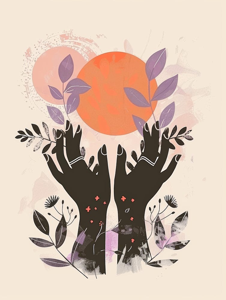 Two Hands Holding The Sun