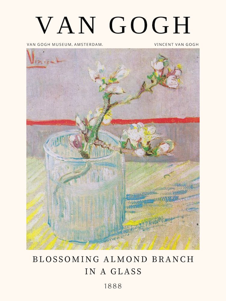 Blossoming Almond Branch In A Glass, Van Gogh