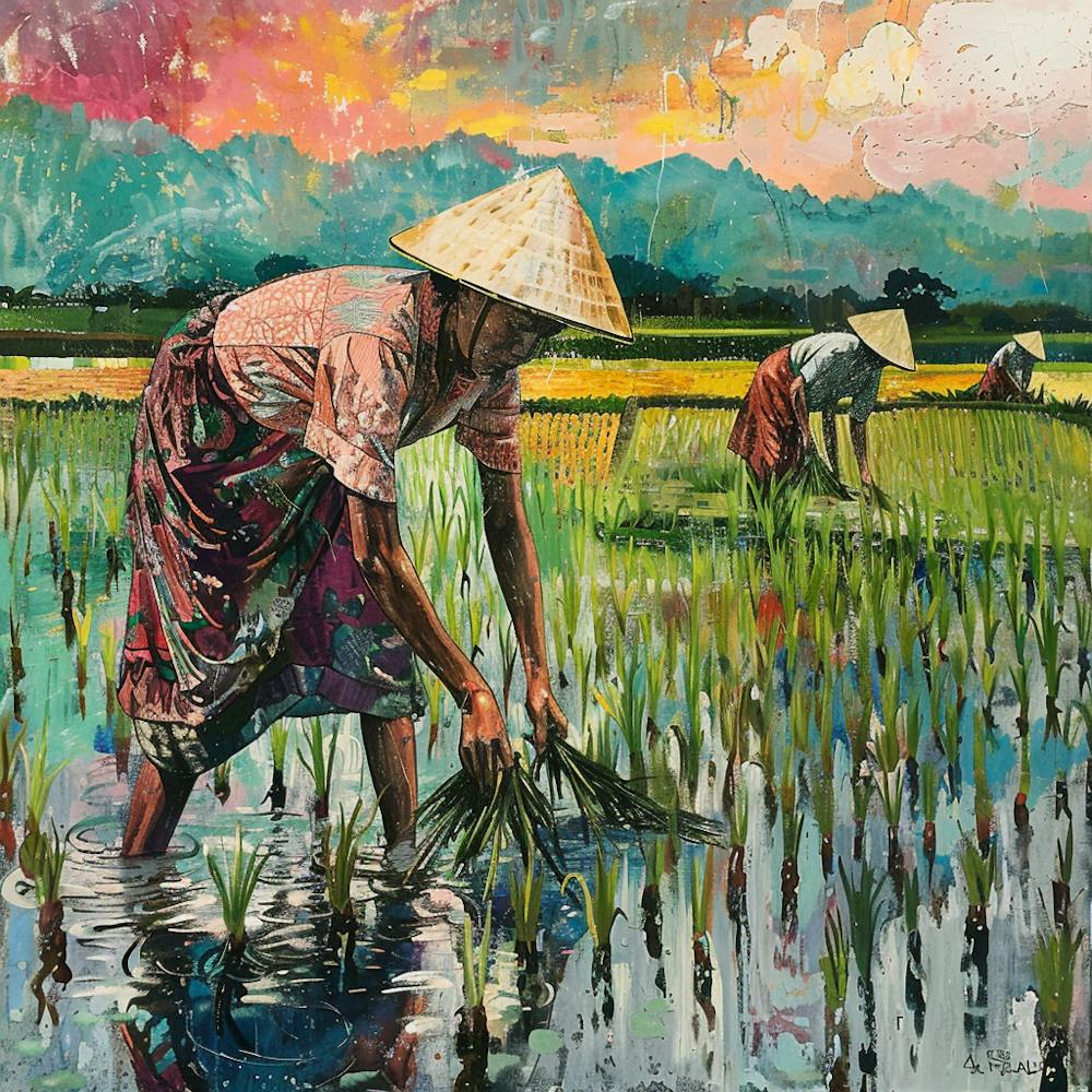 Working The Rice Field