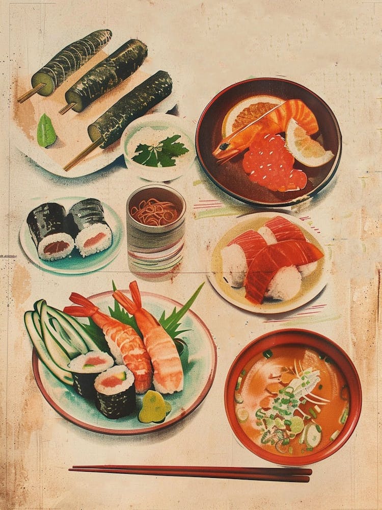 Japanese Cuisine Retro Food
