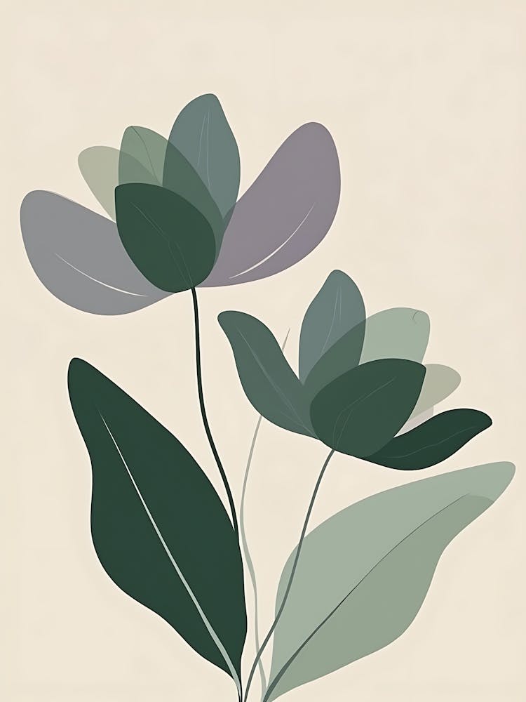 Two Flowers In A Vase