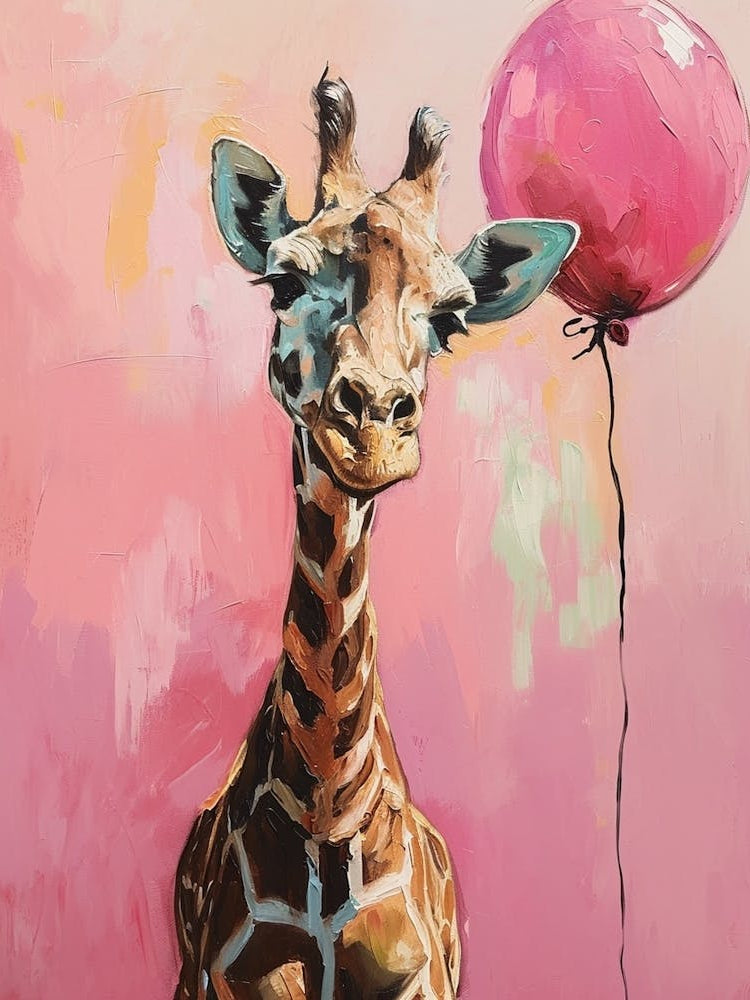 Cute Giraffe 1 With Balloon