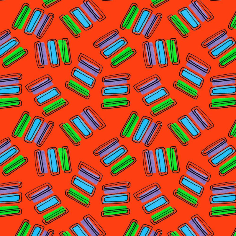 Rectangles Purple Orange Green On Orange 1