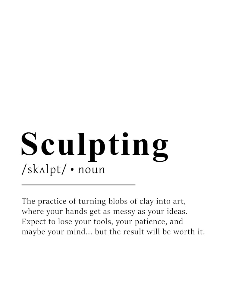 Affiche Définition Sculpture - Dictionnaire
