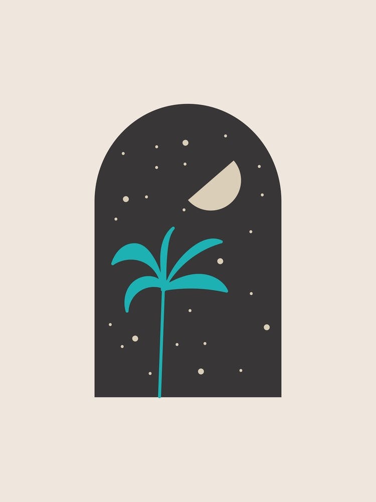 Minimal Boho Palm Tree