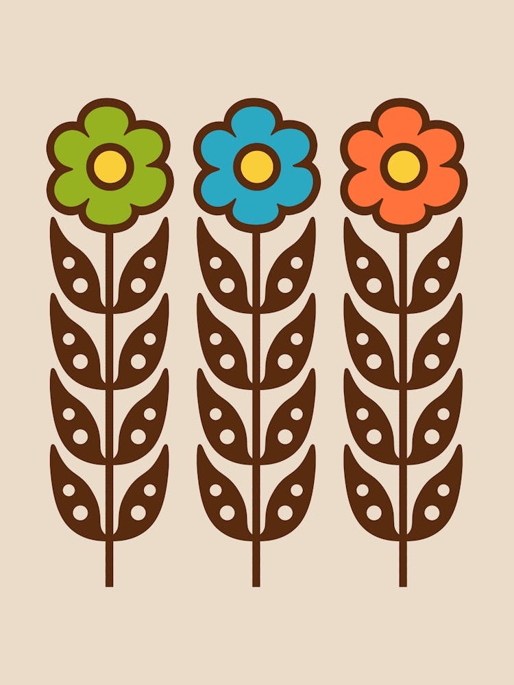 Mid Century Modern Flower 1