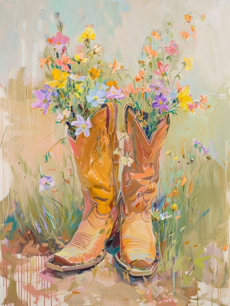 Cowboy Boots And Wildflowers Wild Columbine