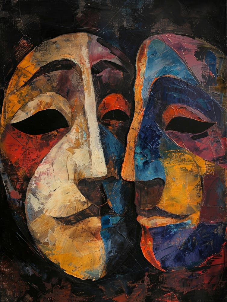 Two Masks By Aditya