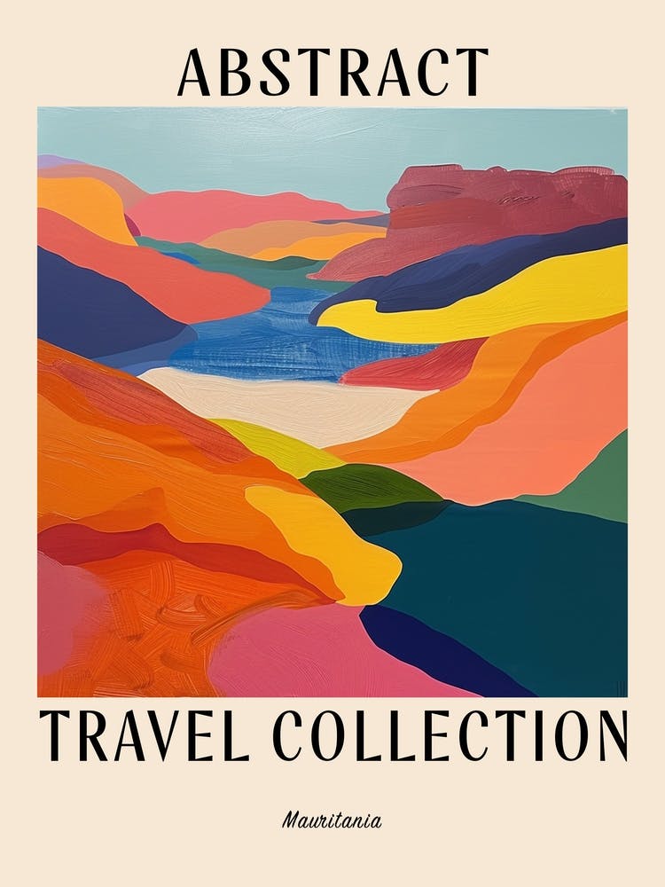 Abstract Travel Collection Poster Mauritania 4