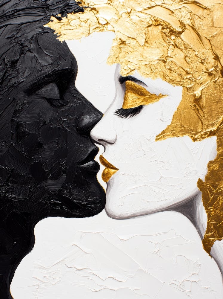 Black And Gold Kiss