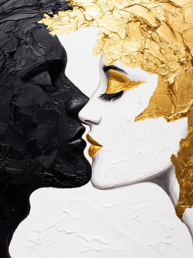 Black And Gold Kiss
