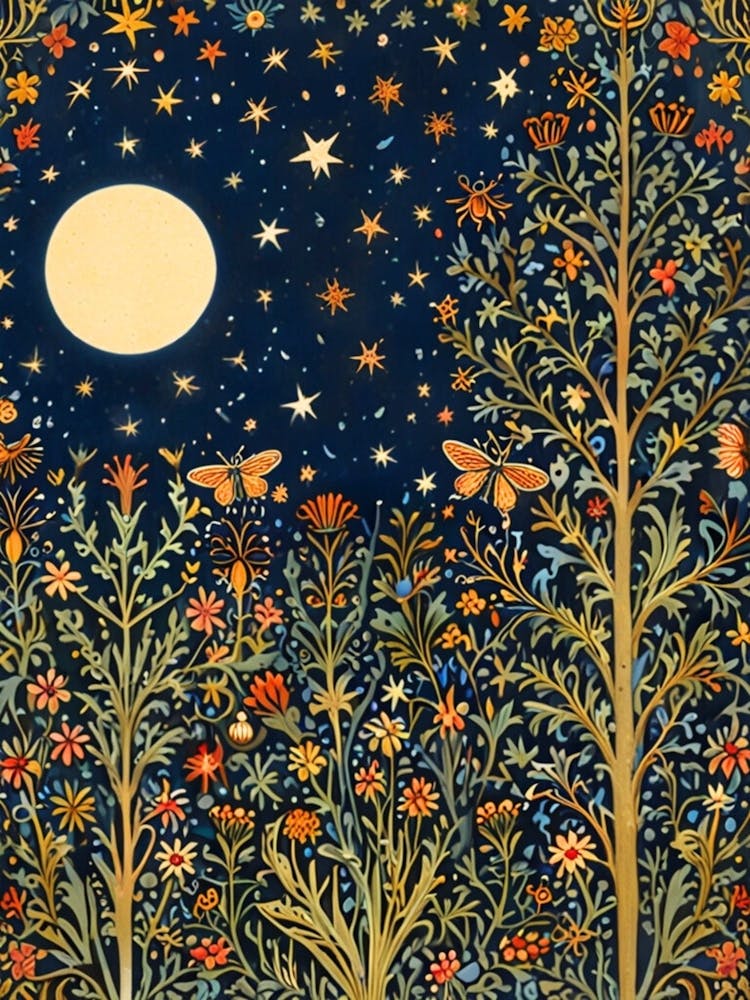 William Morris Moonlight In The Forest 101