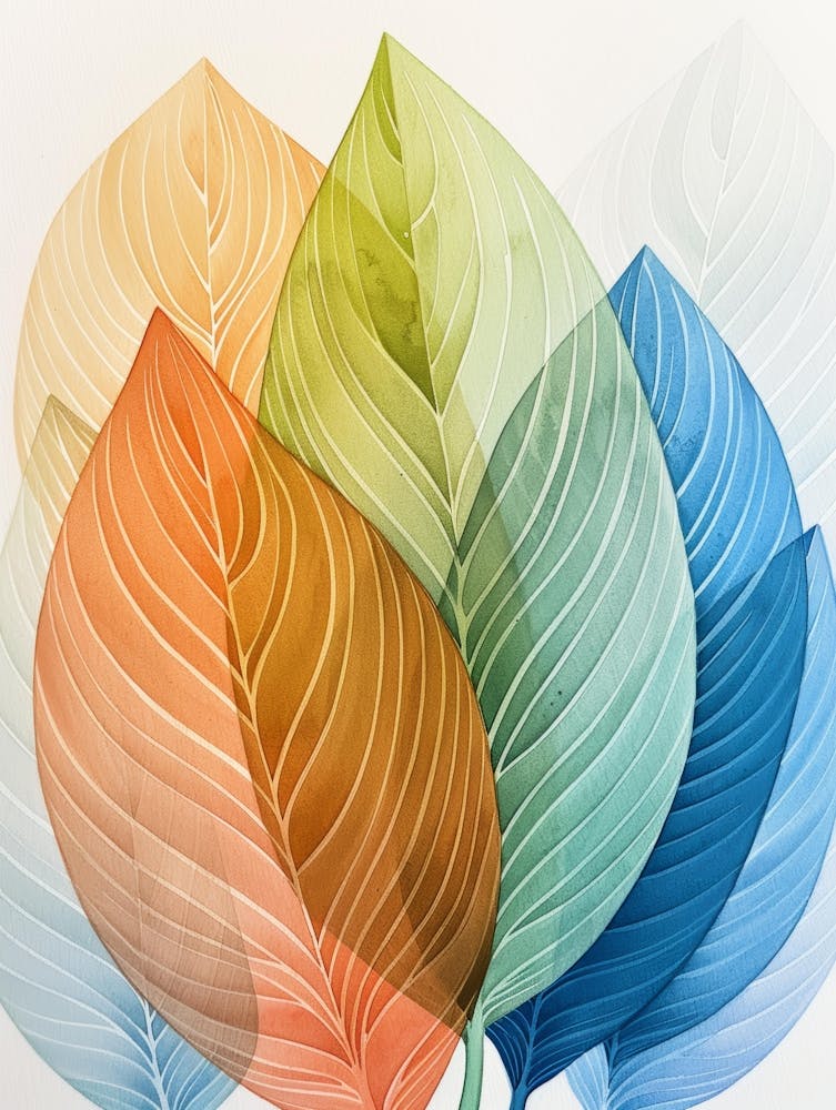 Watercolor Leaves 24