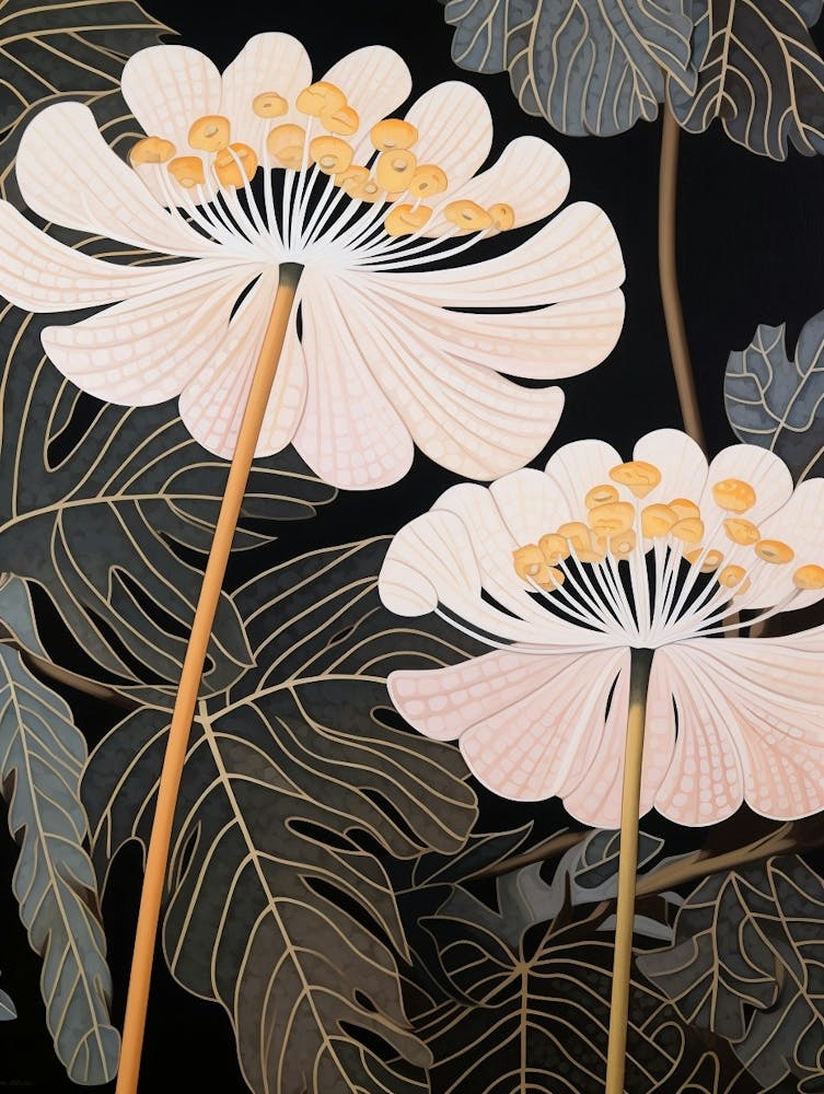Flower Illustration Peacock Flower 4
