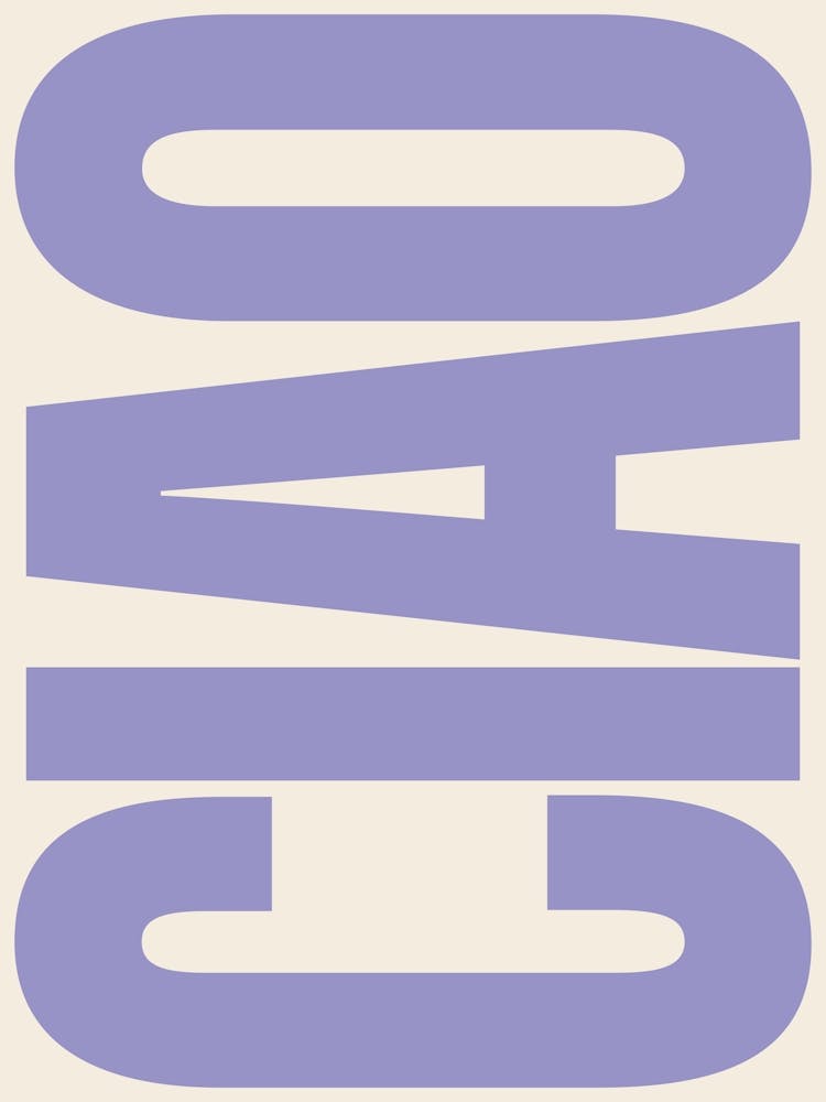 Ciao Typography - Indigo