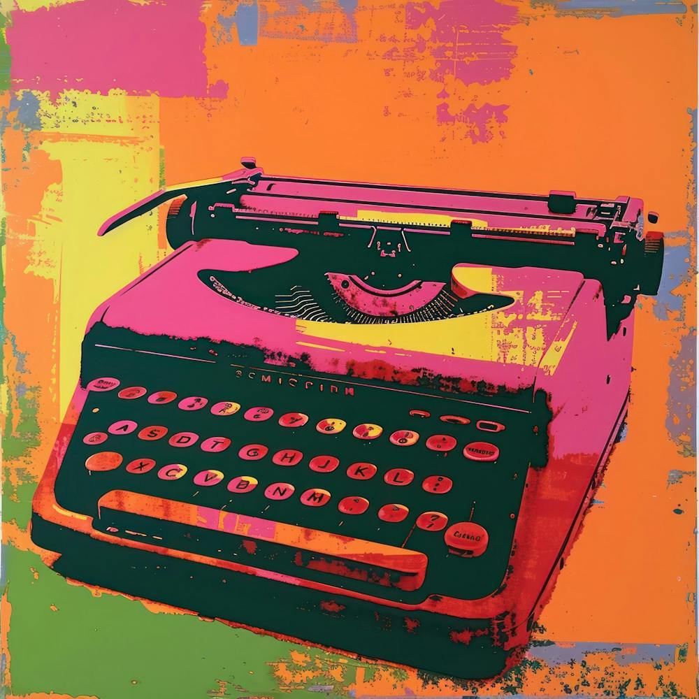 Typewriter Pop Art 3