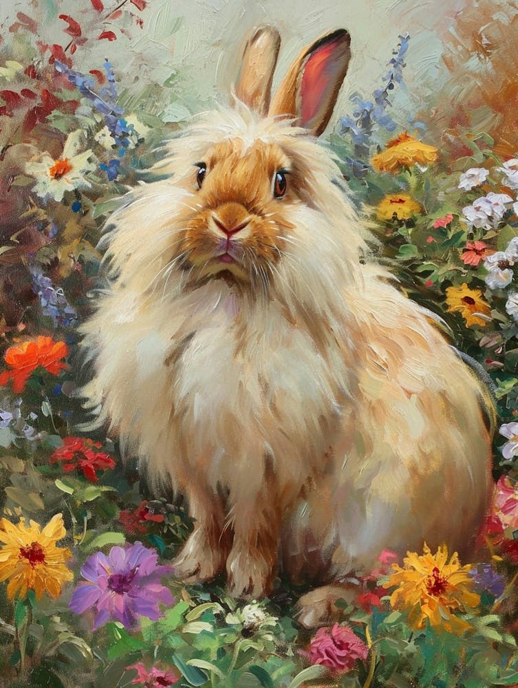 English Angora Rabbit Painting 3