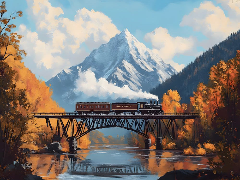 Train Crossing River